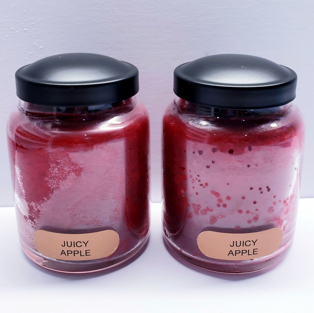 JUICY APPLE -A Cheerful Giver Baby Jar Single Wick Candle, 6 oz (2 pack)